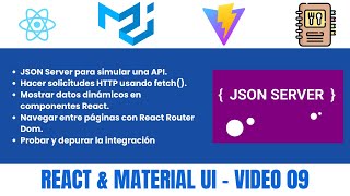 REACT con MATERIAL UI: API MOCK para nuestras RECETAS usando JSON SERVER 🚀 │[Video 09]