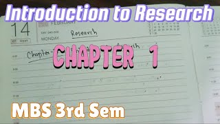 Introduction to Research MBS 3rd Sem ( Research)