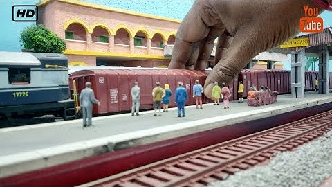 Indian Model Train HO Scale Train | BCN Wagon Running On Layout | KJM WDM2 | Train videos