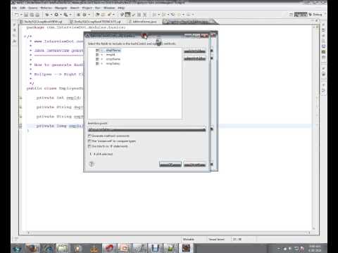 GENERATE HASHCODE EQUALS METHOD IN ECLIPSE