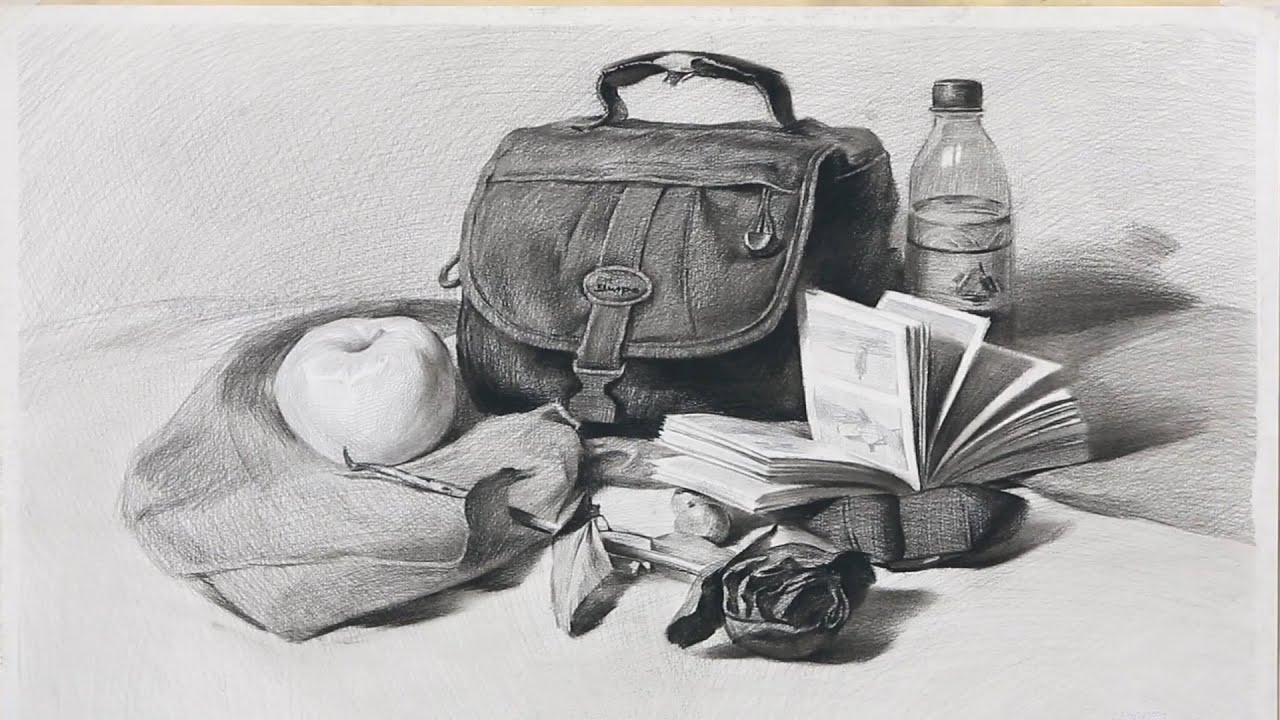 Graphite drawing of still life YouTube