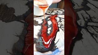 Fire & Ice resin table, making start to finish process⚡🔥🌊 #UntreatedArt #resinart #epoxy #resin