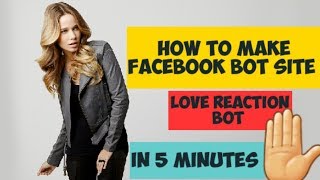 Facebook Bot : How to make facebook bot site 2019 (PERSONAL BOT)