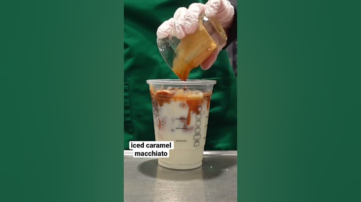 iced caramel macchiato w/ vanilla sweet cream foam | Best Starbucks Drinks #shorts30 #shorts #asmr