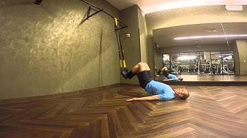 TRX Hamstring Curls + Hip Bridge