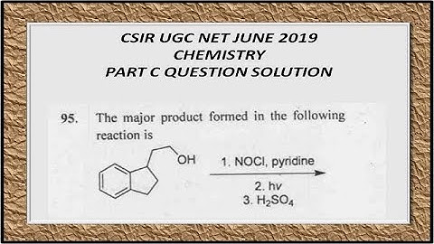 CSIR NET june 2019 chemical sciences part c organic chemistry solution | barton reaction |