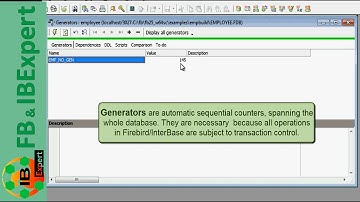 Tutorial 4, part 2: IBExpert Database Objects