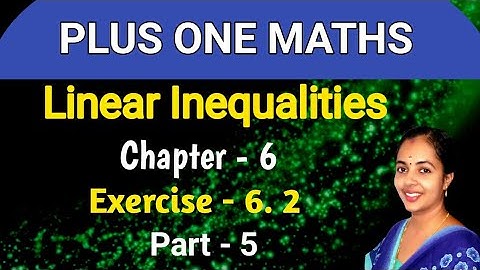 Exercise 6.2 Linear inequalities Part 5 Plus One Maths Chapter 6 Malayalam/English