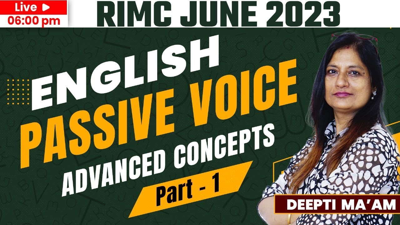 Passive Voice | Sainik School coaching | English | Sainik school online classes | Deepti Ma'am
