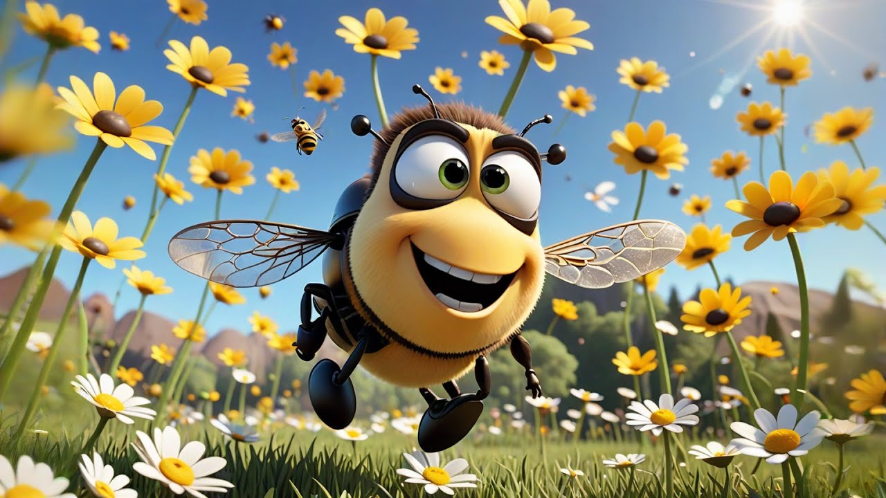 Six Tiny Bees Count Their Wings | Fun Counting & Animal Song for Kids | Nursery  and Baby Songs