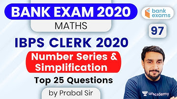 12:00 PM - IBPS Clerk 2020 | Maths by Prabal Lavaniya | Number Series & Simplification