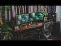 Nature Themed Work and Gaming Desk Setup Tour