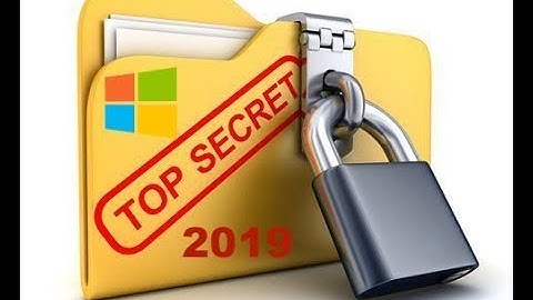 How to Lock any folder without any software on Windows 2019