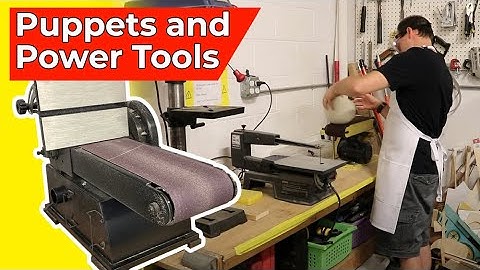 Learn How to Use a Belt Sander to Sand a Puppet Foam Shape - Swazzle Puppet Studio Episode 4