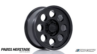 PRO COMP PA201 HERITAGE | 17X8 | ET0 | MATTE BLACK