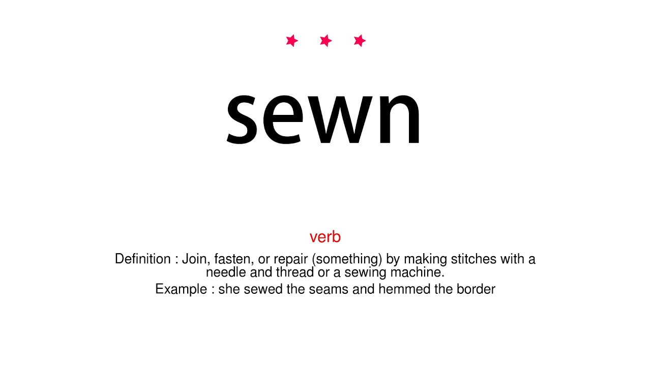 How To Pronounce Sewn Vocab Today YouTube