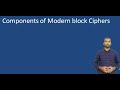 Components of Modern Block Ciphers in Cryptography and Network Security