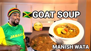 How to make manish water Jamaican goat meat soup | mannish wata goat head soup