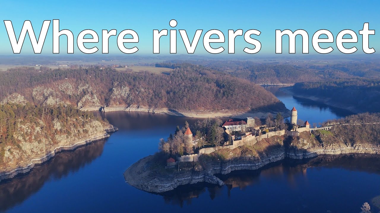 Where Two Rivers Meet 🌊 | Stunning Drone Views of an Ancient Castle