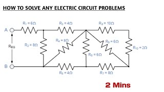 How to solve any series and parallel circuit combination problem / Combination of resistors / NEET