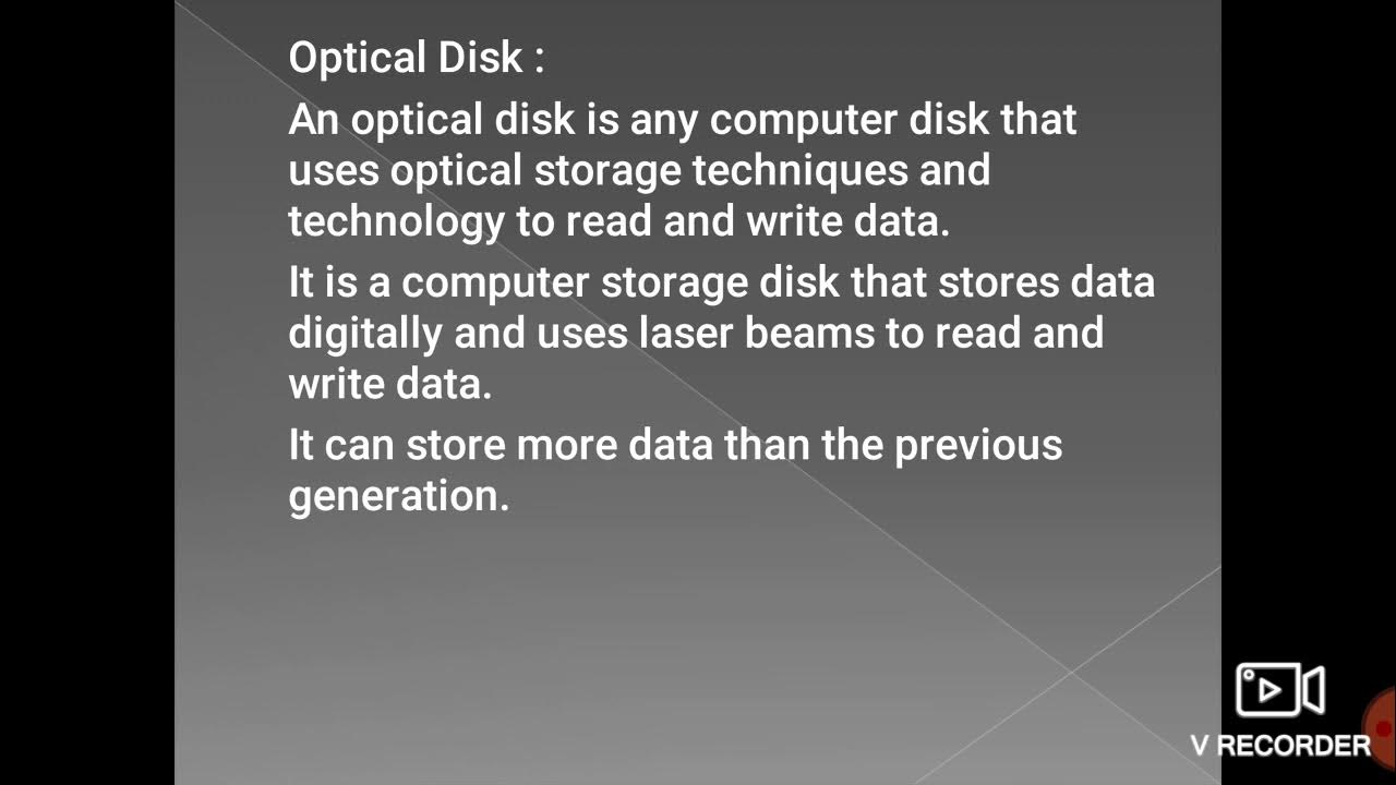 14 Optical Disk Introduction YouTube