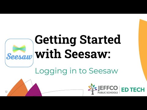 Logging into Seesaw for Jeffco
