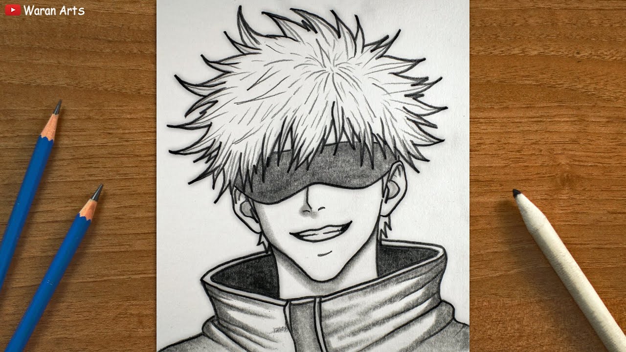 Easy Anime Drawing || How to Draw Gojo Sataro || Drawing Tutorial for beginners
