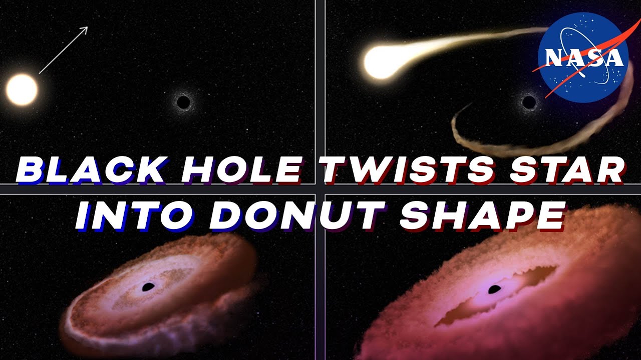 Hubble Discovery Black Hole Twists Star Into Donut Shape