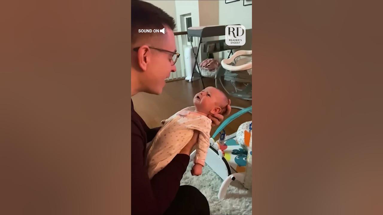 Newborn Baby Mimics Dad's Voice and Makes Him Giggle