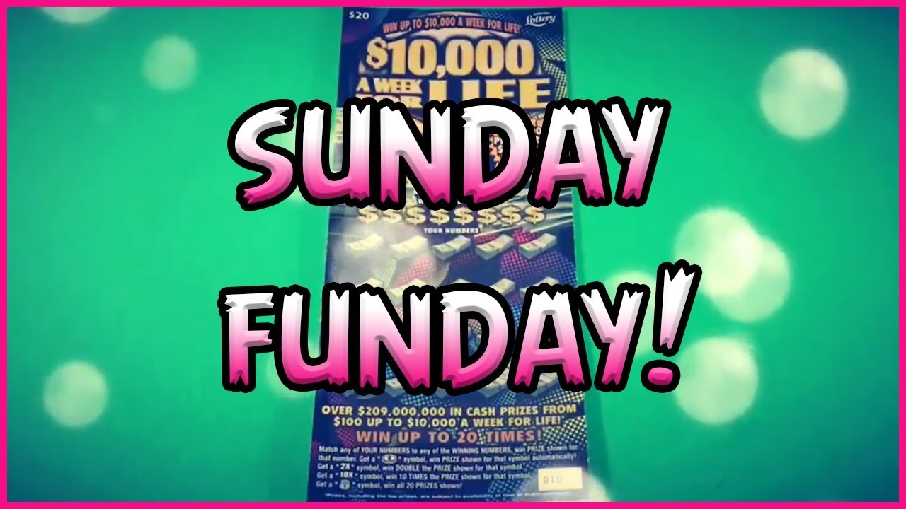 SUNDAY FUNDAY!! (1) 20 10000 Week For Life Florida Lottery