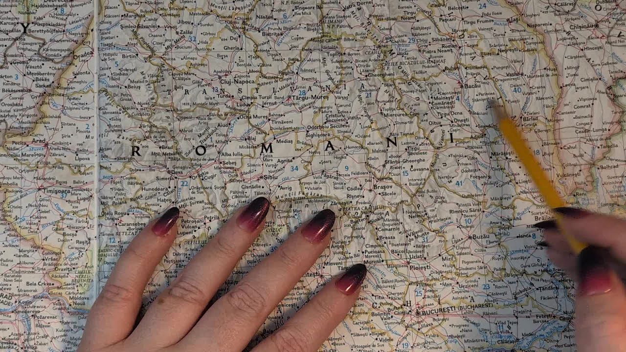 ASMR ~ Bacău, Bihor, & Bistrița-Năsăud, Romania History & Geography ~ Soft Spoken Map Tracing
