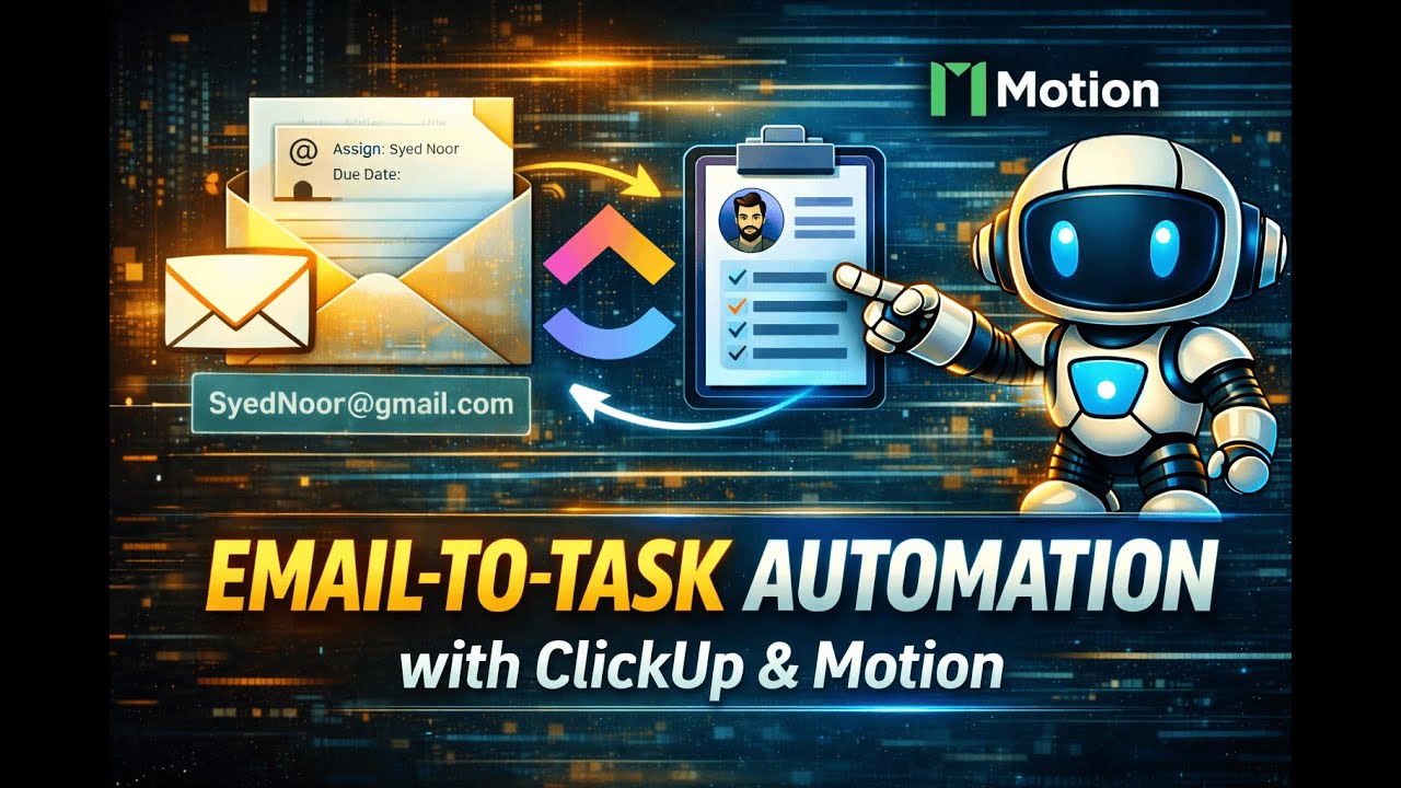 Email-to-Task Automation with ClickUp & Motion