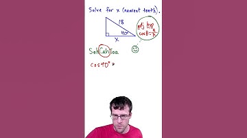 Finding a missing side of a right triangle with trig