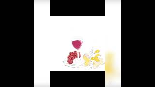 Wine and cheese illustration #art