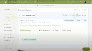 Clear and Simple Goal Setting - SpriggHR screenshot 4