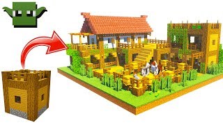 Minecraft Medieval Stables Tutorial (EASY 5X5 BUILDING SYSTEM)