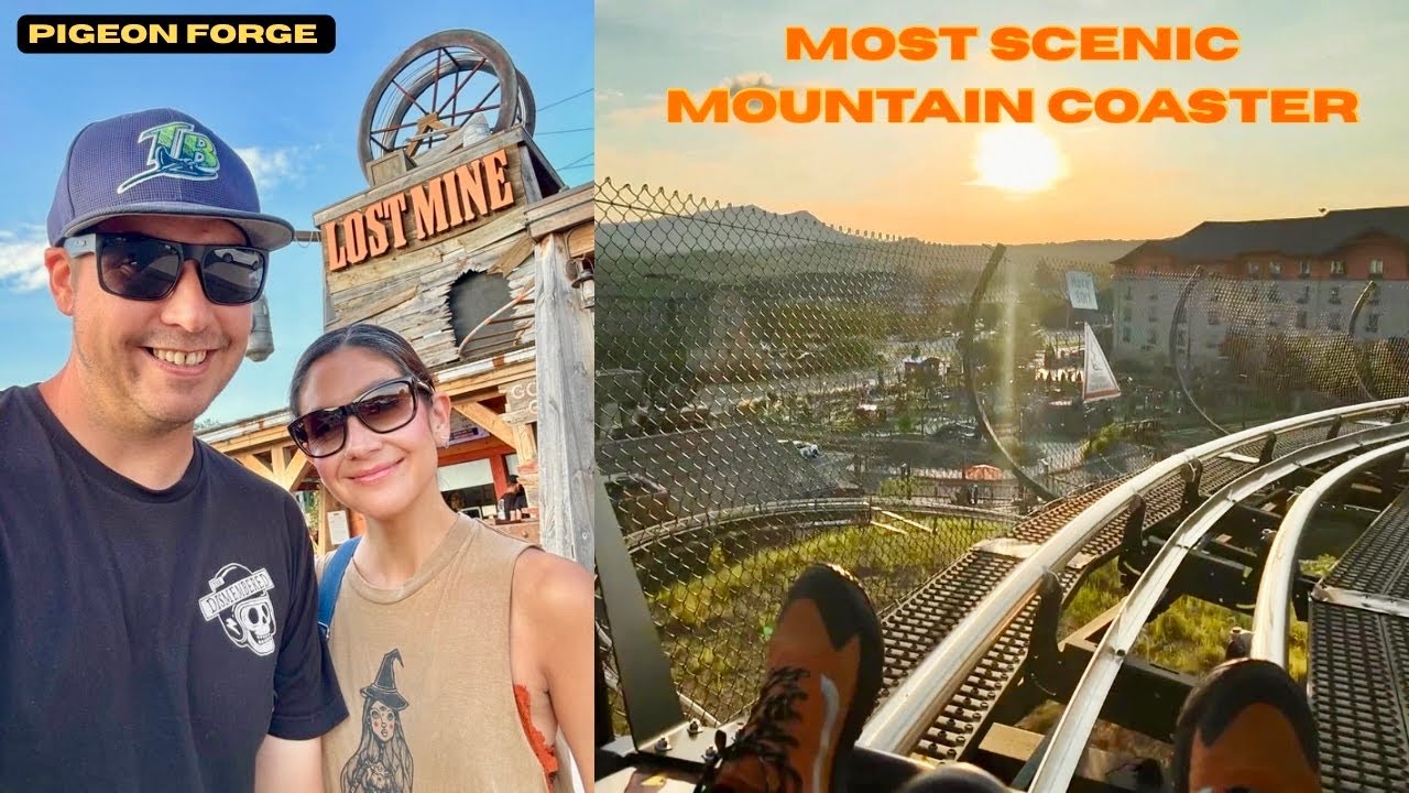 Pigeon Forge Tennessee Roadside Attractions - MOST SCENIC MOUNTAIN COASTER & MINI GOLF at Lost Mine 