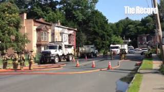 A gas main break in front of 2 Pawling Ave. in Troy snarls rush-hour traffic Monday morning.