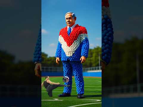 Football Hits Him Hard… Baby Mode Activated! 😂⚽👶#netanyahu #funny