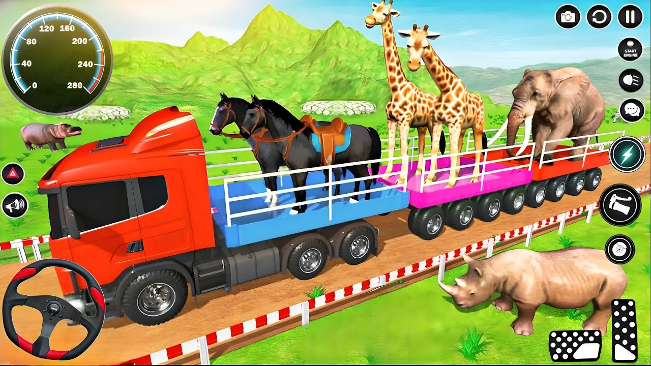Farm Animal Truck Transport 3D Simulator Game - Real Animals Truck Transporter Android Gameplay