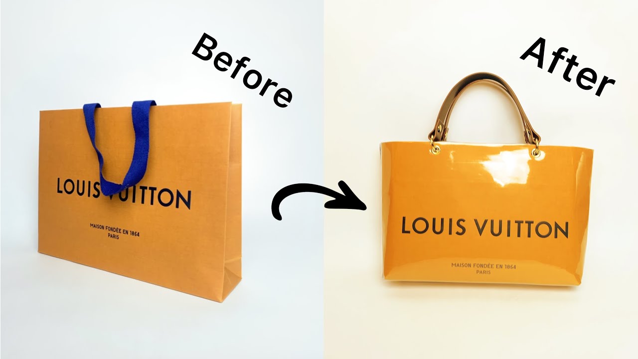 I turned a Louis Vuitton paper bag into a real bag. 