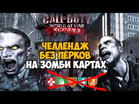 Видео: Сложный Зомби Челлендж БЕЗ ПЕРКОВ на всех картах Call of Duty World At War