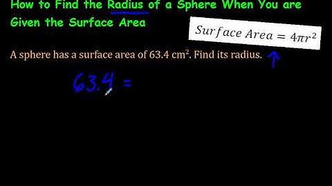 How to Find the Radius of a Sphere Given the Surface Area