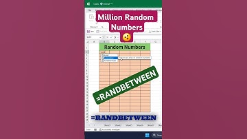Create unlimited random numbers 🫨 #excel #tips