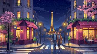 1950s Romantic Paris Night Ambience 🌙 Oldies Playing from Another Room (Cozy Vintage Nostalgia)