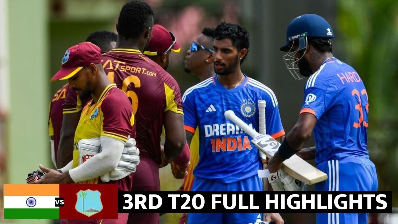 INDIA VS WEST INDIES 3RD T20 FULL MATCH HIGHLIGHTS IND VS WI 3RD T20 FULL MATCH HIGHLIGHTS