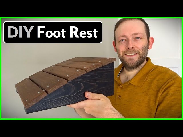 Easy DIY Foot Rest - office diys - under desk foot stools 