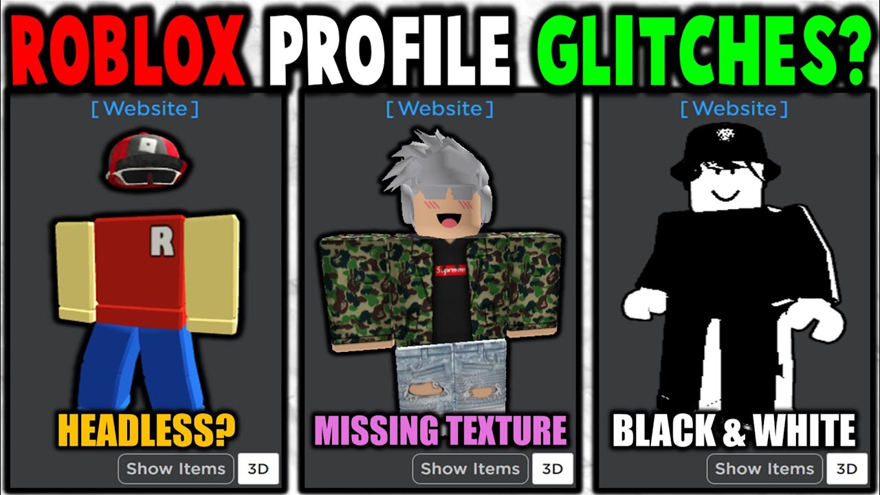 Weird Roblox Profile Glitches You Might Encounter Youtube - roblox avatar glitch black