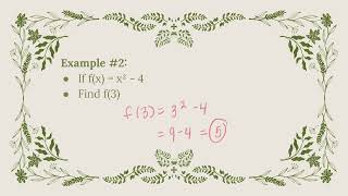 Function Notation & Evaluating Functions