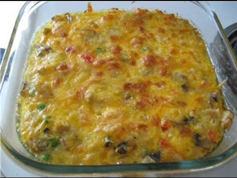 Видео рецепт Рисовая запеканка с курицей